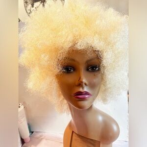 Blonde Afro Curly Wig